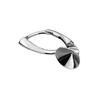 Leverback, sterling silver 925*PT - Platinum Plated