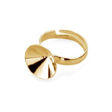 Ring setting - OKSV 1088 13MM S-RING UNIVERSAL*18K - Light Yellow Gold Plated - 0,4 µm