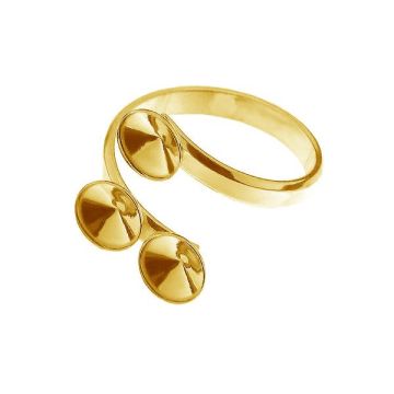 Triple base for rings Swarovski 1088 - OKSV 1088 7MM TRIPLE RING*24K - Gold Plated - 0,4 µm