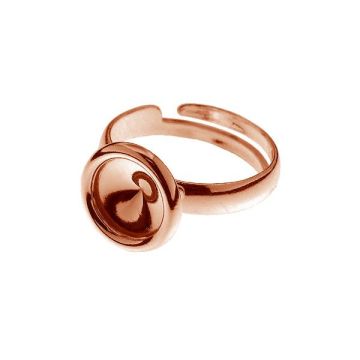 Ring setting for Rivoli - OKSV 1122 8 MM UNIVERSAL RING ver.4*18K - Rose Gold Plated - 0,4 µm