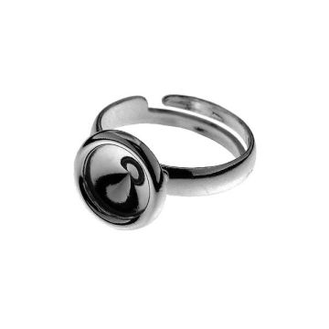 Ring setting for Rivoli - OKSV 1122 8 MM UNIVERSAL RING ver.4*RH - White Rhodium Plated