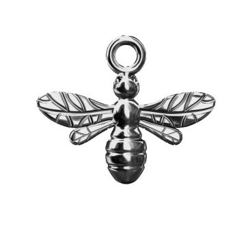 Bee pendant, sterling silver 925, ODL-00013 12,8x15 mm*BRH - Black Rhodium Plated