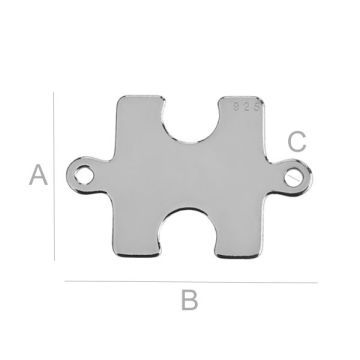 Puzzle pendant connector - BL-0204 (0,40 mm)