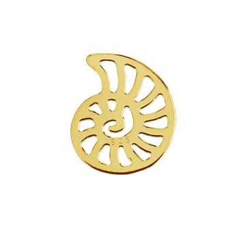 Shell pendant - BL-0205 - 0,40 12,5x15,1 mm*24K - Gold Plated - 0,4 µm