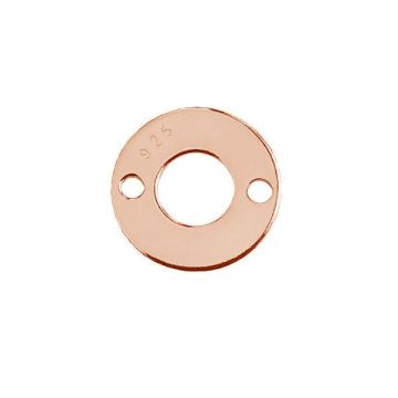 Connettore tondo BL-0215 - 0,40 9,7x9,7 mm*18K - Placcato oro rosa - 0,4 µm