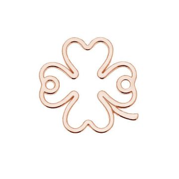 Clover lace connector - LK-0447 13x13 mm*18K - Rose Gold Plated - 0,4 µm