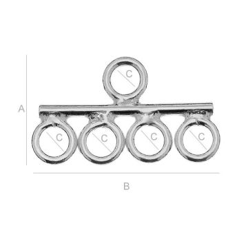 Element łączący - 5xKC*srebro AG 925