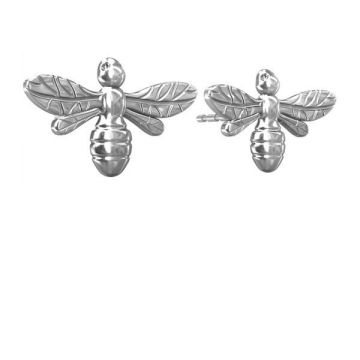 Bee earrings, sterling silver 925, KLS ODL-00081 6,2x10 mm