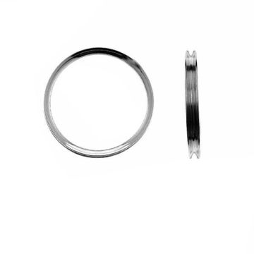 Base for rings Apoxie RING 012 - 1,50 3x17,5 mm*RH - White Rhodium Plated