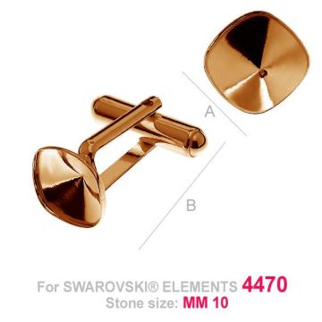 Gemelos OKSV 4470 10 MM ver.3 A/B*18K - Chapado en oro rosa - 0,4 µm