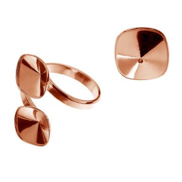 Double ring setting - D-RING OKSV 4470 ver.A 10 mm x2*18K - Rose Gold Plated - 0,4 µm