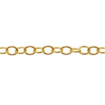 Catena sfusa ancora in argento sterling*argento sterling 925*18K - Placcato in oro giallo chiaro - 0,4 µm