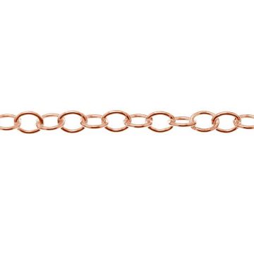 Catena sfusa ancora in argento sterling*argento sterling 925*18K - Placcato oro rosa - 0,4 µm