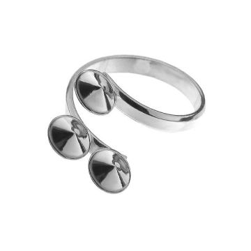 T-RING OKSV 1122 ver.3 6 mm x3*RH - White Rhodium Plated