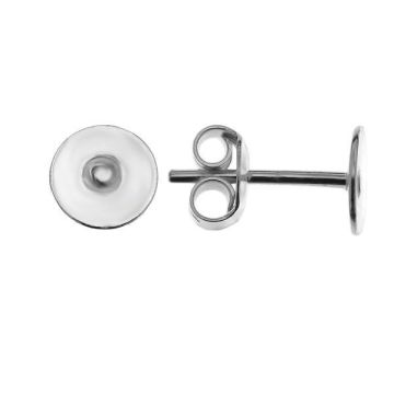 Flat 6mm sterling silver round studs - KLSB GWP 6 6 mm