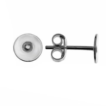 Flat 6mm sterling silver round studs - KLSB GWP 6 6 mm*PT - Platinum Plated