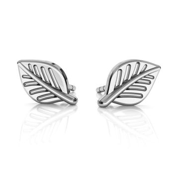 Small leaf earrings post - KLS ODL-00101 5x8,5 mm*PT - Platinum Plated