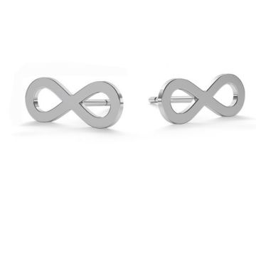 Infinity earrings post - LK-0589*PT - Platinum Plated