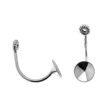 Swing earrings Rivolii 6MM (base) - OKSV 1122 ver.1 6 mm (1122 SS 29)*PT - Platinum Plated