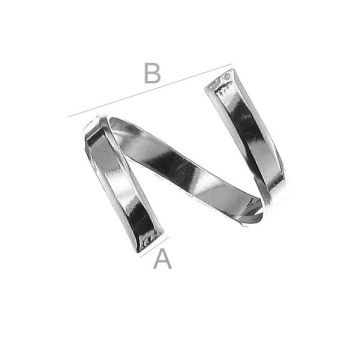 Silver splint for ring*sterling silver 925*RH - White Rhodium Plated