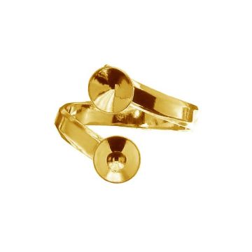 Double ring (base) - D-RING OKSV 1088 8 mm x2*24K - Gold Plated - 0,4 µm