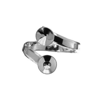 Double ring (base) - D-RING OKSV 1088 8 mm x2*PT - Platinum Plated