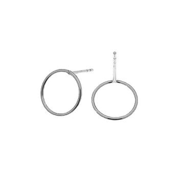 Circle post earrings - KLS-08 1x10 mm