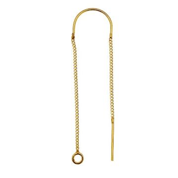 Cable curb chain earring (base) - KLA-29 46 mm*24K - Gold Plated - 0,4 µm