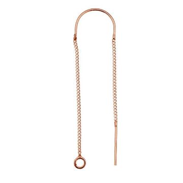 Cable curb chain earring (base) - KLA-29 46 mm*18K - Rose Gold Plated - 0,4 µm