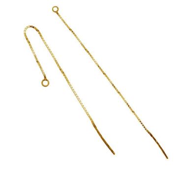 Cable chain earring (base), KŁA-30 (KV 019) 107 mm*24K - Gold Plated - 0,4 µm