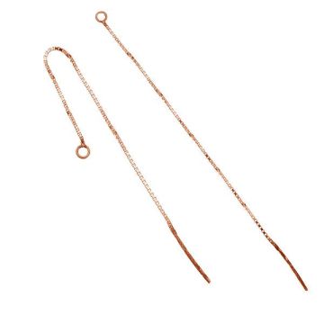 Cable chain earring (base), KŁA-30 (KV 019) 107 mm*18K - Rose Gold Plated - 0,4 µm