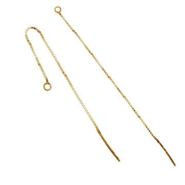 Cable chain earring (base), KŁA-30 (KV 019) 107 mm*18K - Light Yellow Gold Plated - 0,4 µm