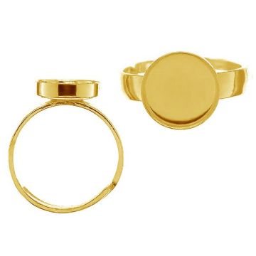 Universal ring, round caboshon, resin base, sterling silver 925, U-RING FMG-R 2,2x10 mm*24K - Gold Plated - 0,4 µm