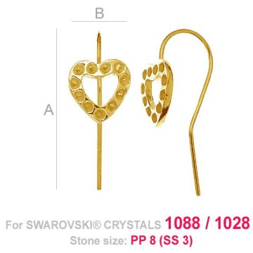 Heart ODL-00152 - BO (1088 PP 9)*24K - Gold Plated - 0,4 µm