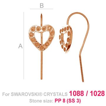 Heart ODL-00152 - BO (1088 PP 9)*18K - Rose Gold Plated - 0,4 µm