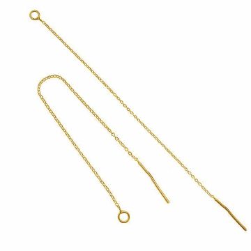 Cable chain earring (base) - KŁA-31 (A 030)*24K - Gold Plated - 0,4 µm