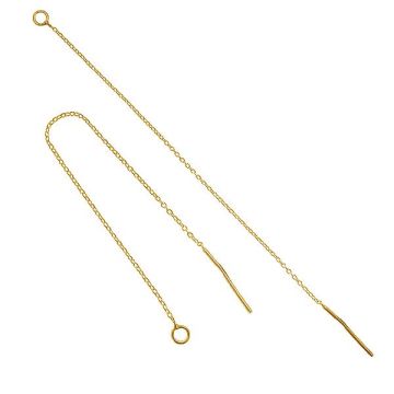 Cable chain earring (base) - KŁA-32 (A 030)*24K - Gold Plated - 0,4 µm