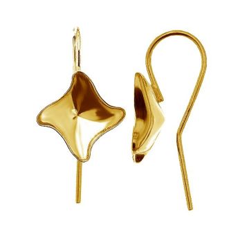 Earrings hooks setting for Twister Fancy - OKSV 4485 MM 10,5 - BO ver.B*24K - Gold Plated - 0,4 µm