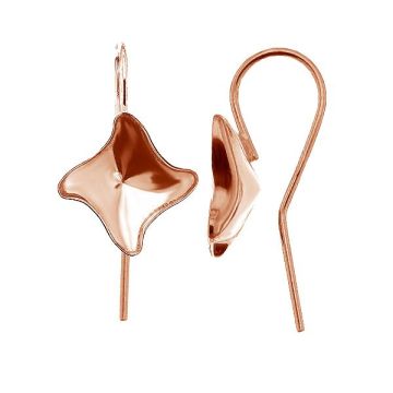 Earrings hooks setting for Twister Fancy - OKSV 4485 MM 10,5 - BO ver.B*18K - Rose Gold Plated - 0,4 µm