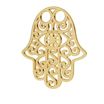 Pendant - hamsa, fatima hand*gold 585*Gold AU 585, 14K