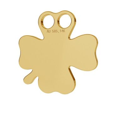 Gold clover pendant*AU 585 14K*Gold AU 585, 14K