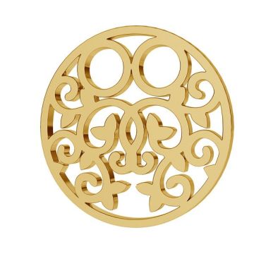 Round openwork gold pendant LKZ14K-50005 - 0,30 13x13 mm*Gold AU 585, 14K