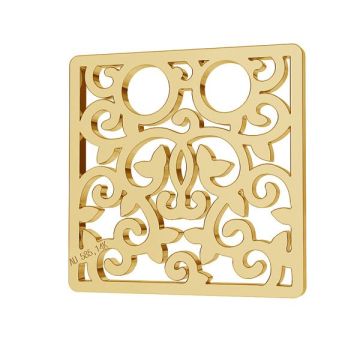 Square openwork gold 14K pendant LKZ-00009 - 0,30 mm*Gold AU 585, 14K