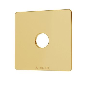 Square gold 14K pendant LKZ-00012 - 0,30 mm*Gold AU 585, 14K