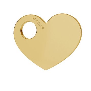 Heart gold 14K pendant LKZ14K-50006 - 0,30 9,4x12 mm*Gold AU 585, 14K