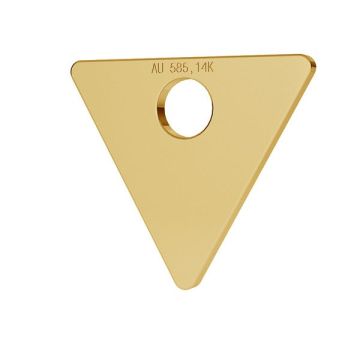 Triangle gold 14K pendant LKZ-00016 - 0,30 mm*Gold AU 585, 14K