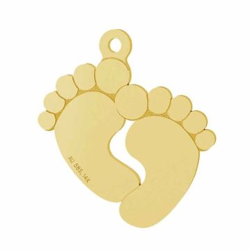 Baby feet pendant*gold 585*Gold AU 585, 14K