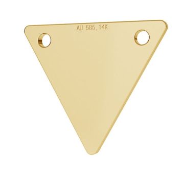 Triangle tag pendant gold 14K LKZ-00581 - 0,30 mm*Gold AU 585, 14K