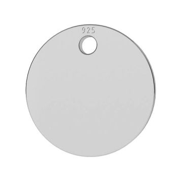 Round blank disk pendant, LK-0681 - 0,50 9x9 mm*BRH - Black Rhodium Plated