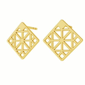 Square post earrings LK-0667 KLS - 0,50*24K - Gold Plated - 0,4 µm